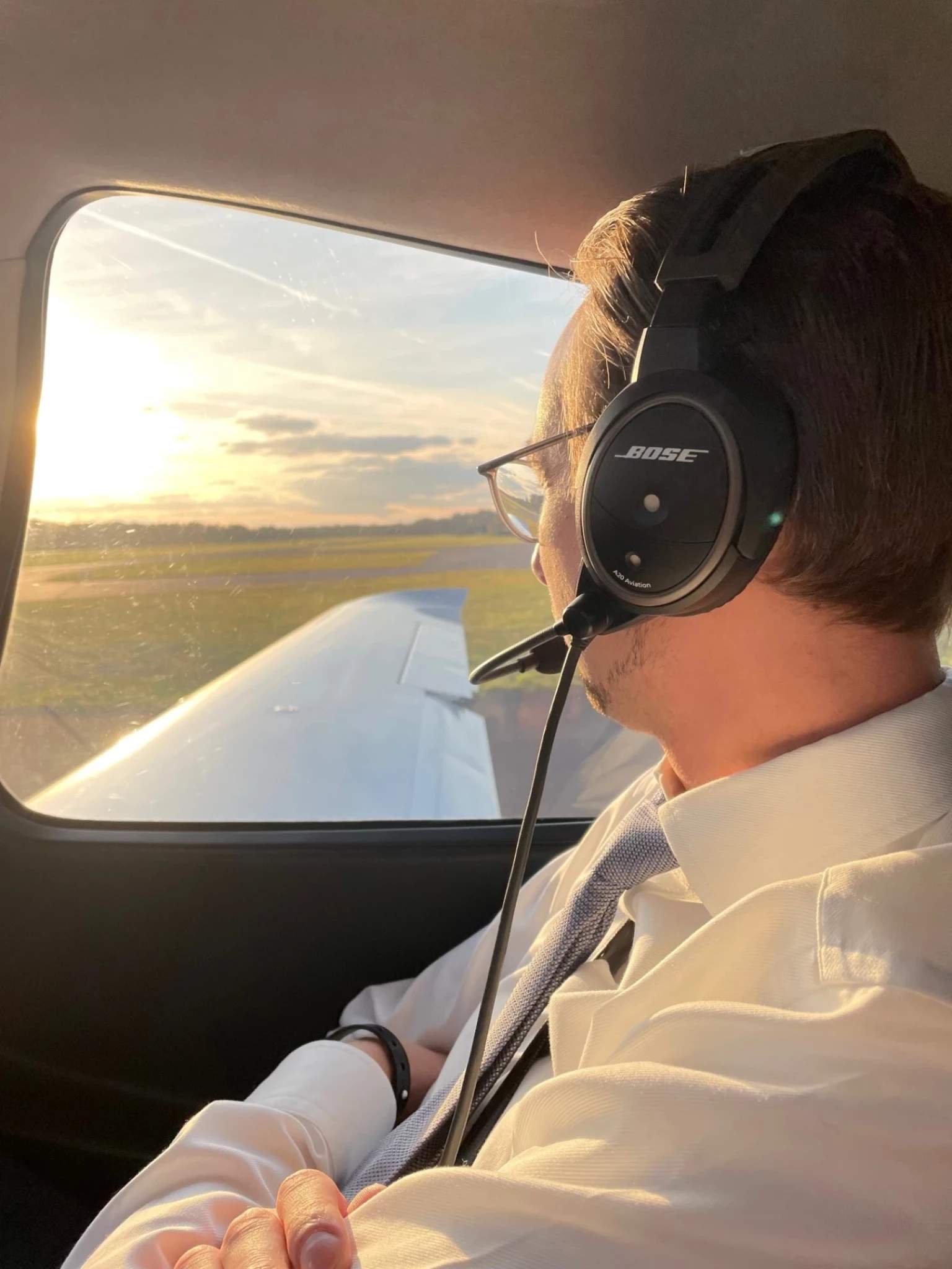 Tino Röse auf tour mit Firmenflugzeug 2